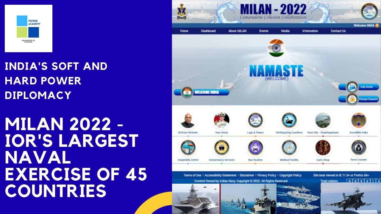 MILAN 2022 - India to hold 46 nations mega Naval Exercise in IOR (Indian Ocean Region)