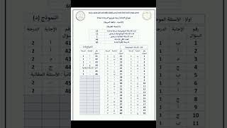 نموذج الاجابه الرسمي لامتحان الاحياء للصف الثالث الثانوي الشعبة العلمية 2023