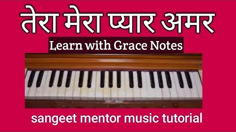 Tera Mera Pyar Amar|Harmonium Tutorial|Learn with Notations|Lata Mangeshkar|sangeet mentor