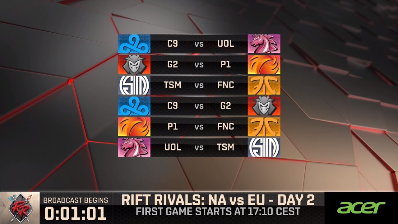 [2017 Rift Rivals EU-NA] D2 G1 - C9 vs UOL - League of Legends - Cloud9 vs Unicorns of Love