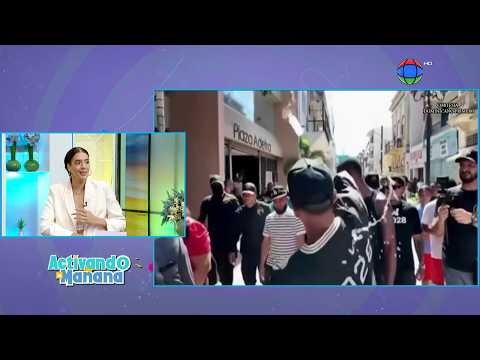 Santiago Matías Throws Water Bottle at Tourist While Collecting Signatures | Activando La Mañana