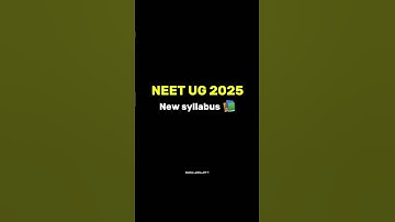Neet 2025 new syllabus | New syllabus neet UG  #doctor #neet #syllabus