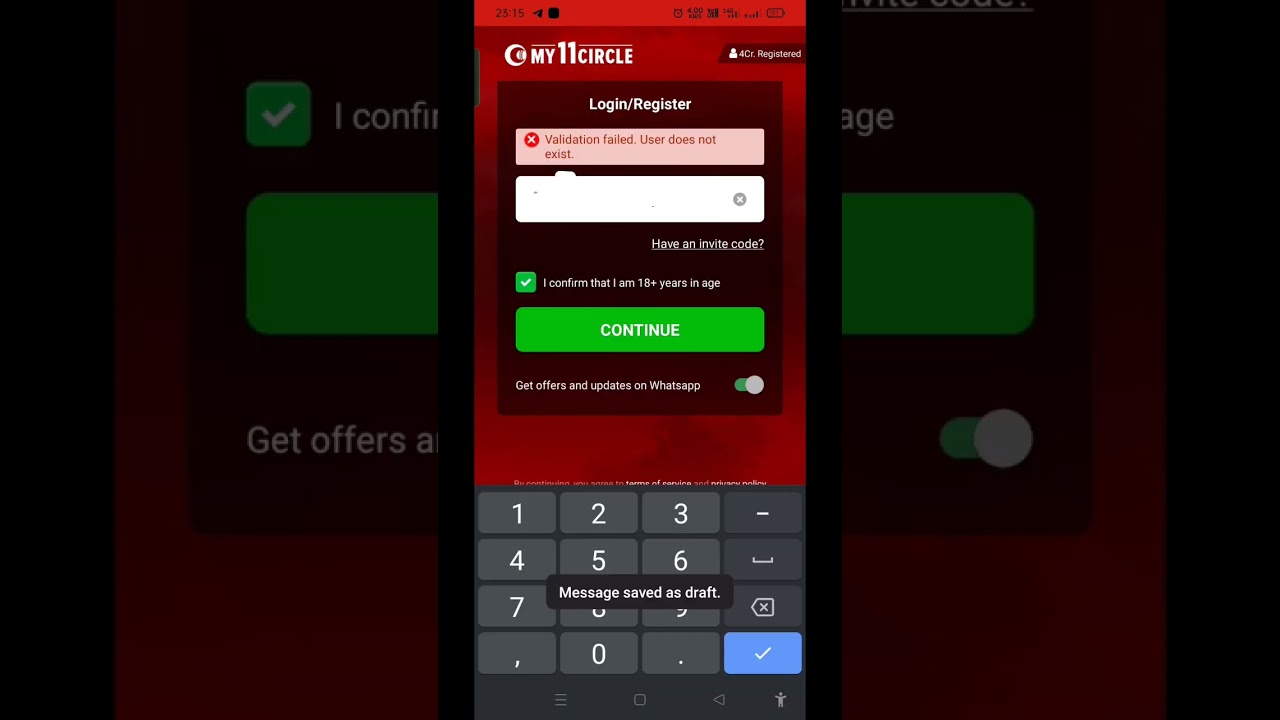 my 11 circle validation failed user does not exist # shorts