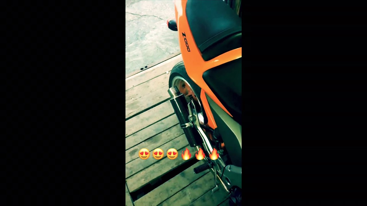 Купил Kawasaki z1000 и поставил выхлоп Dan moto gp carbon