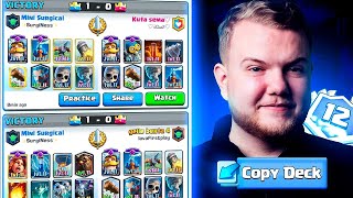 COPYING MY OPPONENTS DECKS IN A GRAND CHALLENGE! - Clash Royale