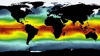 Ocean/ Sea Surface Temperature NOAA Model (black land) (Science on a Sphere)