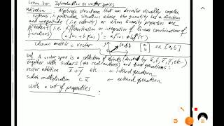Lesson 3.5 (Introduction to vector spaces)