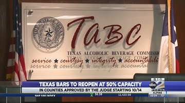 Texas bars to reopen at 50% capacity