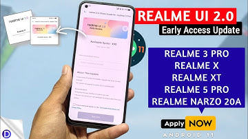 Realme UI 2.0 Update for Realme 3 Pro/5 Pro/X/XT/Narzo 20A | realme UI 2.0 Update official Date ⚡⚡