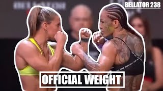 Cris Cyborg Official Weigh In Julia Budd Bellator 238 Dazn Usa Espn Brasil