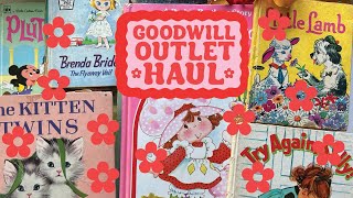 Goodwill Outlet Haul - lots of vintage children's books! junk journal supplies!