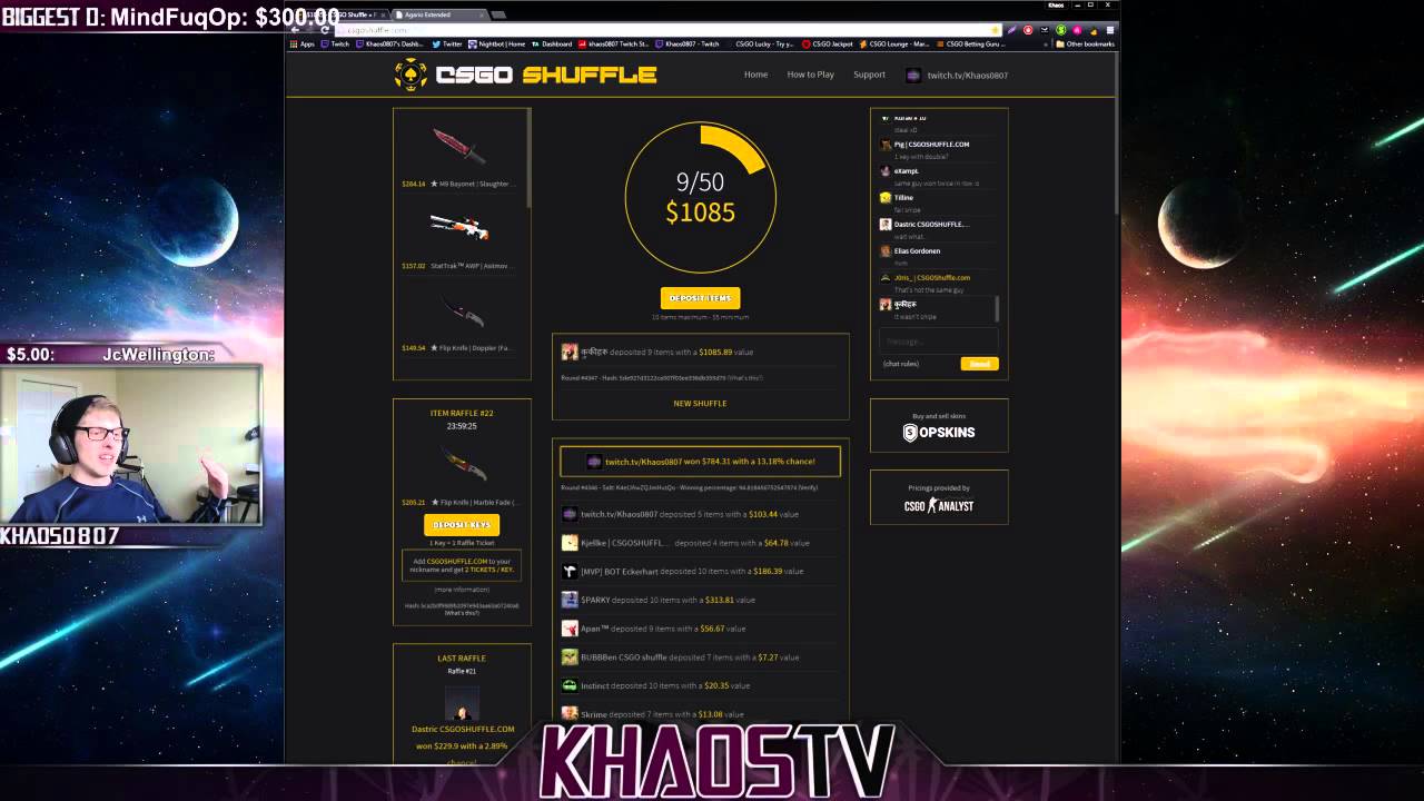 Won 800 on CSGO Shuffle