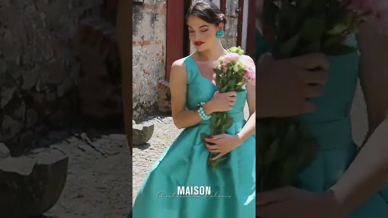 Abito da cerimonia elegantissimo in stile Dior anni '50.