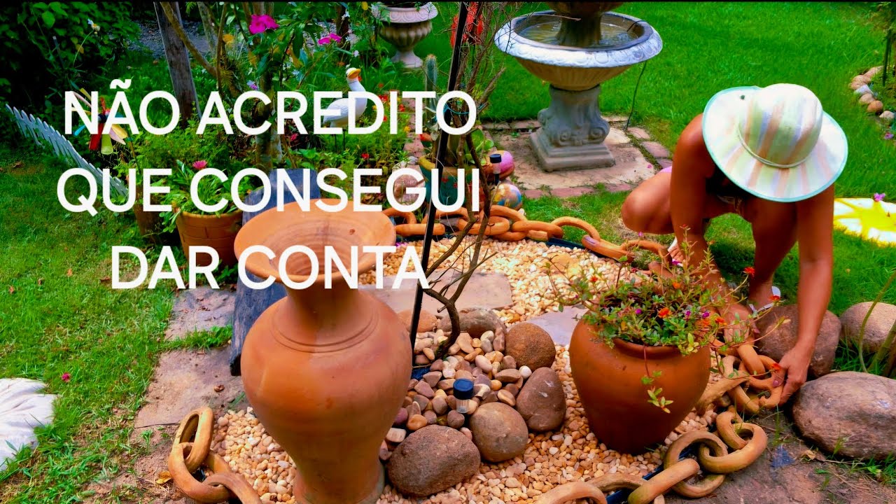 ACABAMENTO COM CORRENTE/JARDIM SEM MANUTENÇÃO DIÁRIA FICA ABANDONADO.