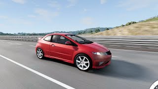 BeamNG.drive - Honda Civic Type R 2007 - Car Show Test Drive Crash .