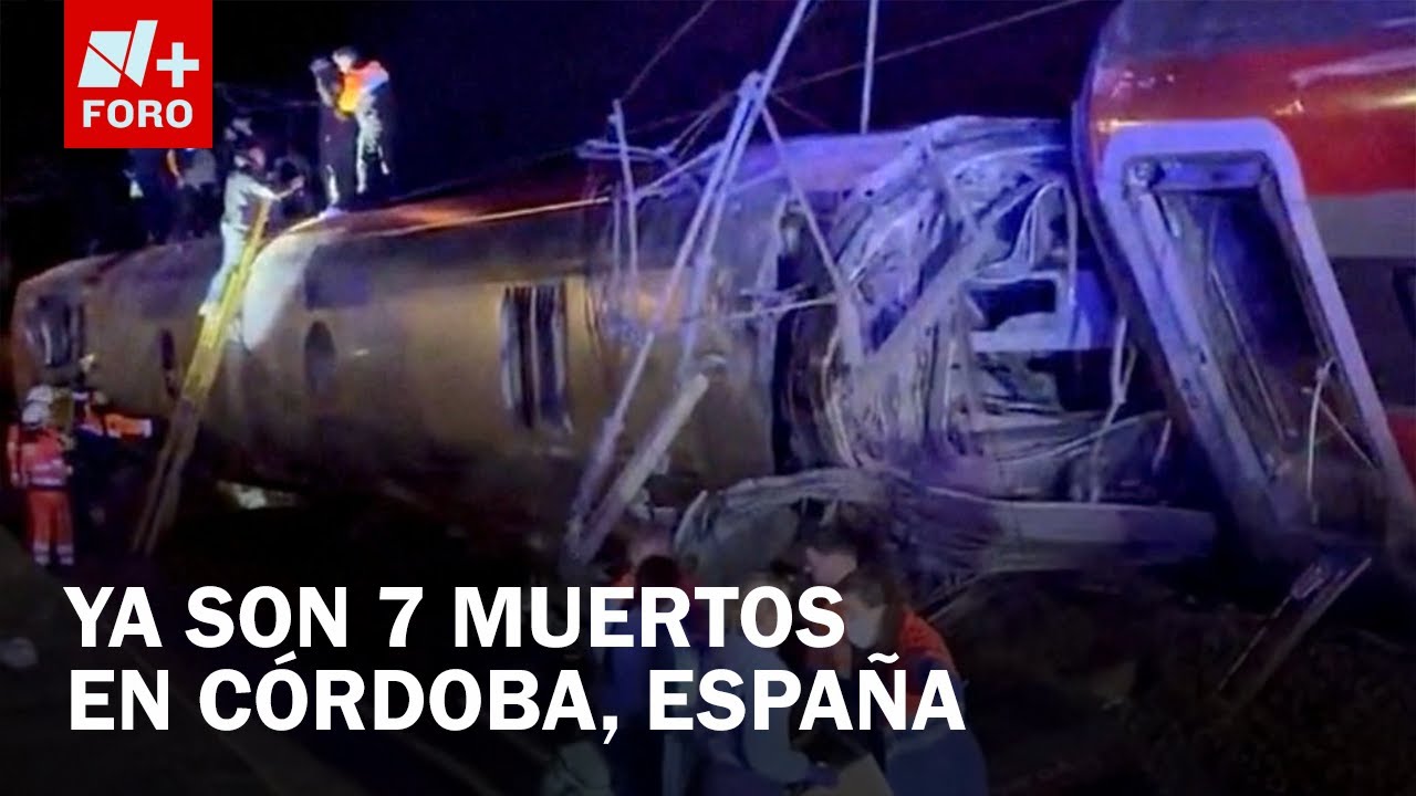 Sube a 7 la cifra de muertos por choque de trenes en Córdoba, España - Las Noticias
