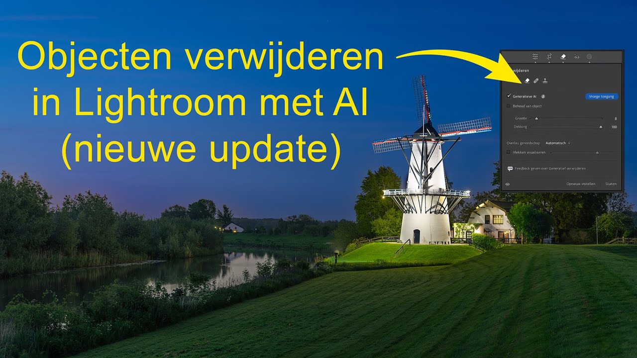 Objecten verwijderen in Lightroom met AI