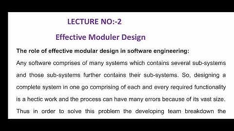 3CS4-07, Lec-2, Part-1, SE, Effective Modular Design, Unit-4, Shashi Kant