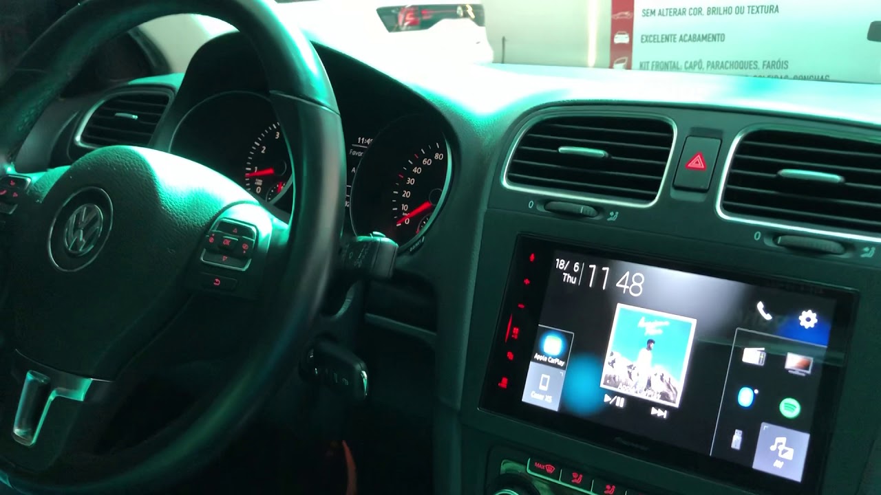 Jetta Variant - Central Pioneer 8” CarPlay e Android Auto - ArtSomAuto