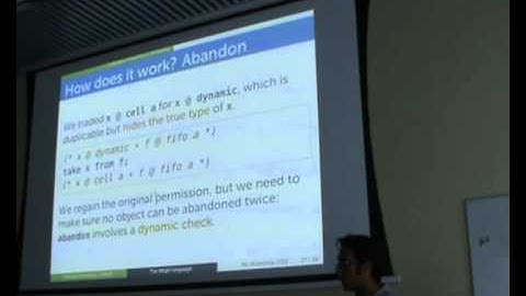 ML workshop 2012.  Jonathan Protzenko:  Programming with permissions - the Mezzo language.