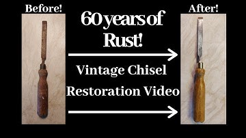 Extremely Rusty Chisel Restoration!!! ~ Amazing Restoration Video