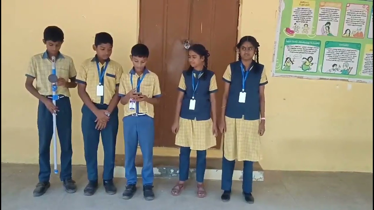 Safety Stick idea by S C G R HSS, A. Pudur, Tamil Nadu