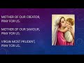 Latest LITANY OF THE BLESSED VIRGIN MARY with additions