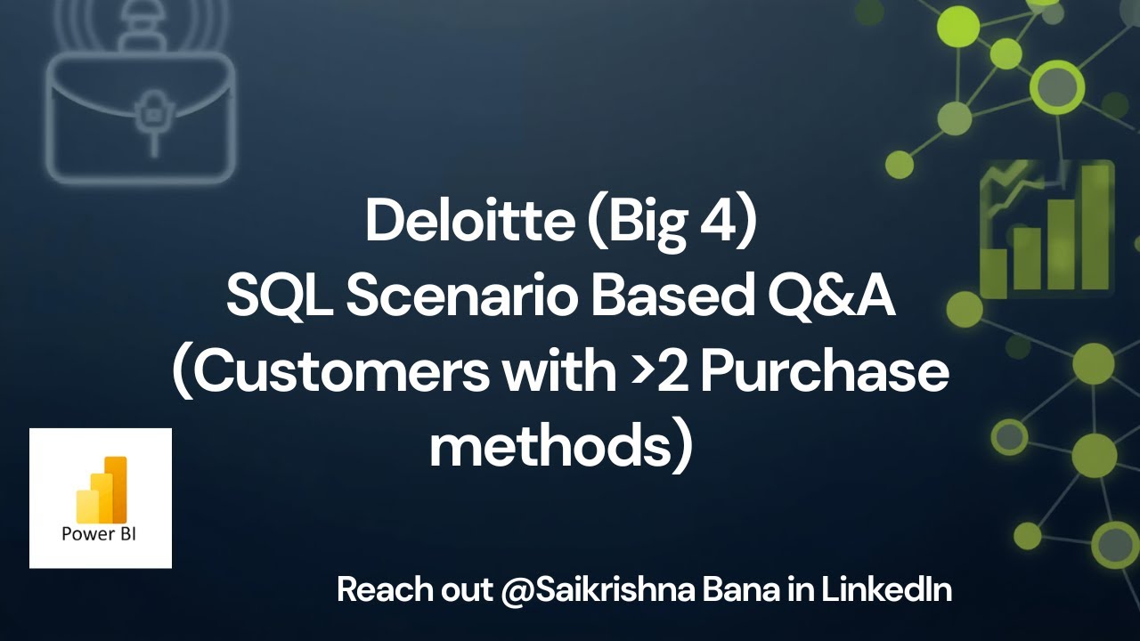 SQL | Interview Question at Deloitte | Customer Payment Methods - YouTube