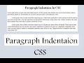 Paragraph indentaion in CSS | HTMl | CSS | #SmartCode