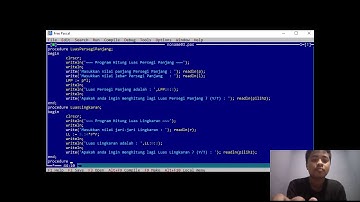 Membuat Program Sederhana Luas Bangun Datar Bahasa Pascal
