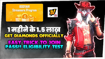 [HINDI] BOOYAH STREAMER PROGRAM DETAILS | SECRET TRICK TO JOIN | GET FREE DIAMONDS OFFICIALLY | 🤫