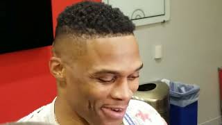 Russell Westbrook trolling Patrick Beverley - "pat bev tricked y'all man, like he play defense" 😂
