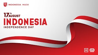 17th August Indonesia Independence Day || Flag Ribbon Illustrator Tutorials