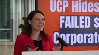 NDP calls on UCP government to release fiscal analysis of corporate tax cut
