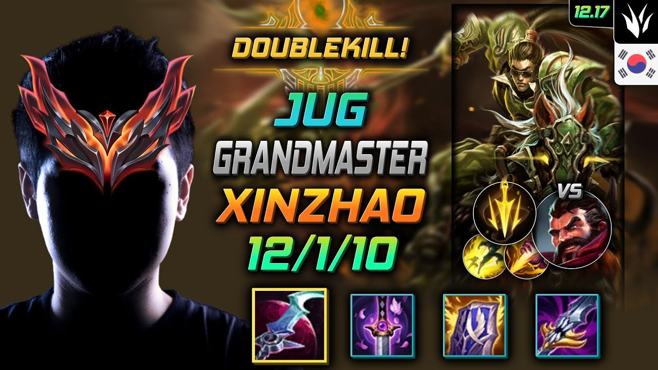 천상계 정글 신 짜오 템트리 룬 월식 치속 - GrandMaster Xin Zhao Jungle vs Graves - 롤 KR 12.17