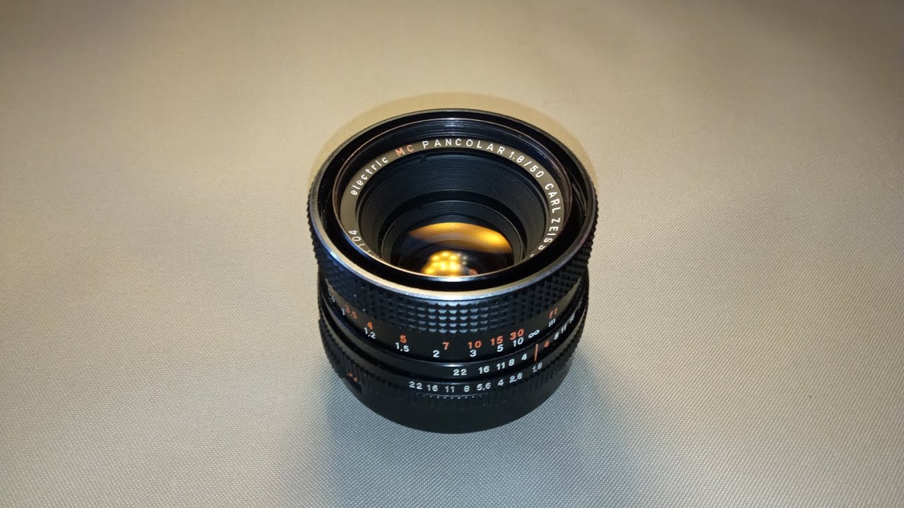 Pancolar electric MC Carl Zeiss Jena 50/1.8 (Red MC, M42) - YouTube