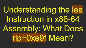 Understanding the lea Instruction in x86-64 Assembly: What Does rip+ 0xe9f Mean?