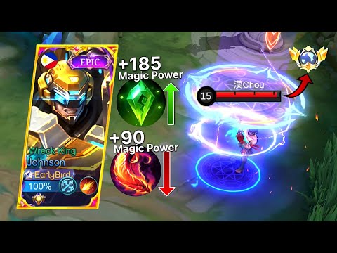 Johnson Mage WITH NEW BUFFED HOLY CRYSTAL DAMAGE IS ABSOLUTELY INSANE! 😱 ~ Mobile Legends: Bang Bang