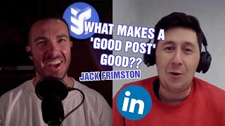 What makes a 'good post' good 3C Productions & Jack Frimston