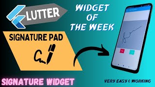 How to create Signature Pad in Flutter. Signature widget. Widget of the week. Signature Screen.