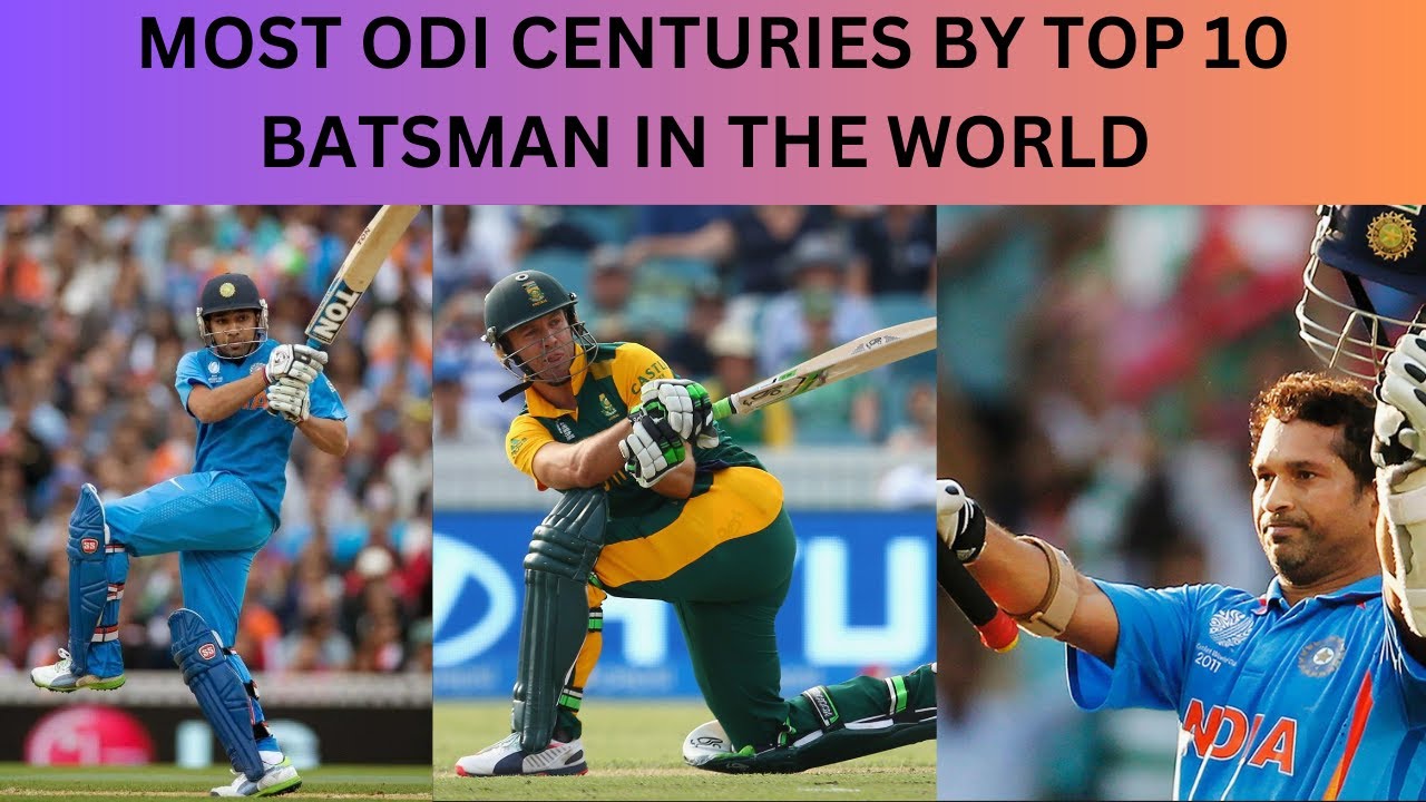 Most ODI Centuries by top 10 Batsman in the Cricket History | #foryou # ...