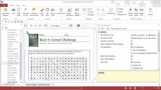 Vocabulary Worksheet Factory 6: Back to School Word Search screenshot 1