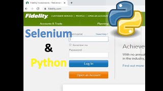 Famous Selenium and Python to log into Fidelity | #24 (Python for Finance #5) Profile