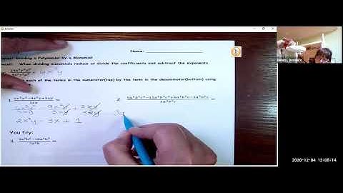 Video recording Dividing a Polynomial by a Monomial