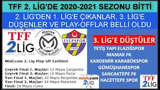 TFF 2. Lig'de Sezon Bitti: 1. Lige Çıkanlar - 3. Lige Düşenler ve Play Off Oynayacaklar Belli Oldu