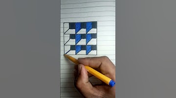 Draw Cube Very Easy in 15 second |Amit kumar art #cube #draw #drawing #shorts #shortfeed