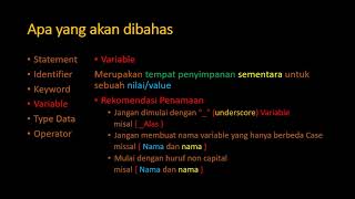003 Variable Type Data Operator dan Ekspresi (Materi) #PemogramanDasar