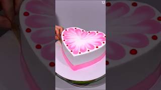 A tutorial on decorating cakes using jam to create unique gradients  #shorts #food