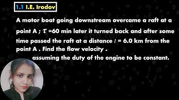 1.1  I.E. Irodov |  Kinematics | for IIT JEE | 7ogical