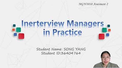 MGW 1010 A2: Interview Managers in Practice